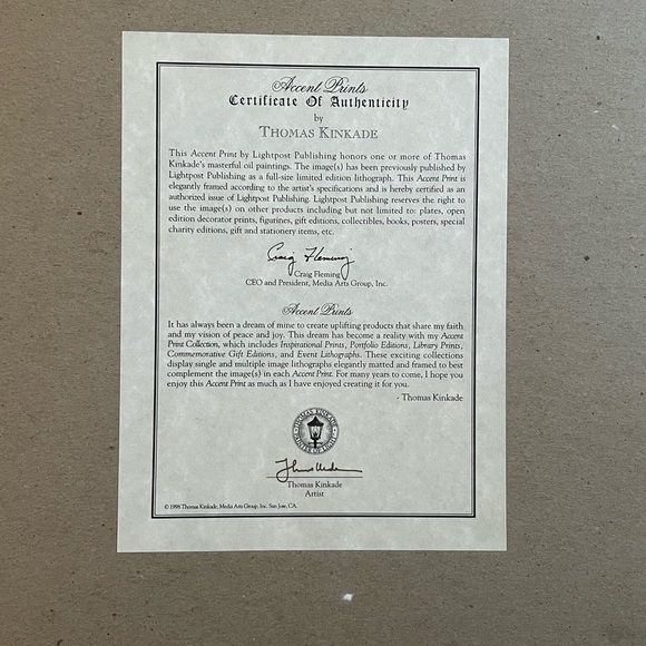 Prince of Peace Thomas Kinkade Framed Vintage Rare frame 2006 12.5x17.5” - Picture 2 of 4